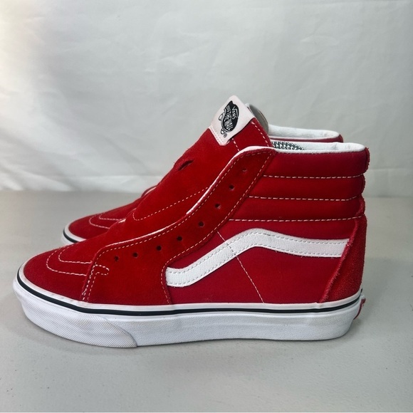Vans SK8 Hi Cherry Red Suede Unisex Shoe Size 8.5 or 7 SKU#24357 - Picture 3 of 8